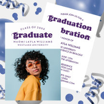 BOLD MODERN RETRO GRADUATE | GRADUATION INVITATION