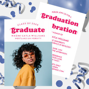 BOLD MODERN RETRO GRADUATE   GRADUATION INVITATION
