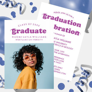 BOLD MODERN RETRO GRADUATE   GRADUATION INVITATION