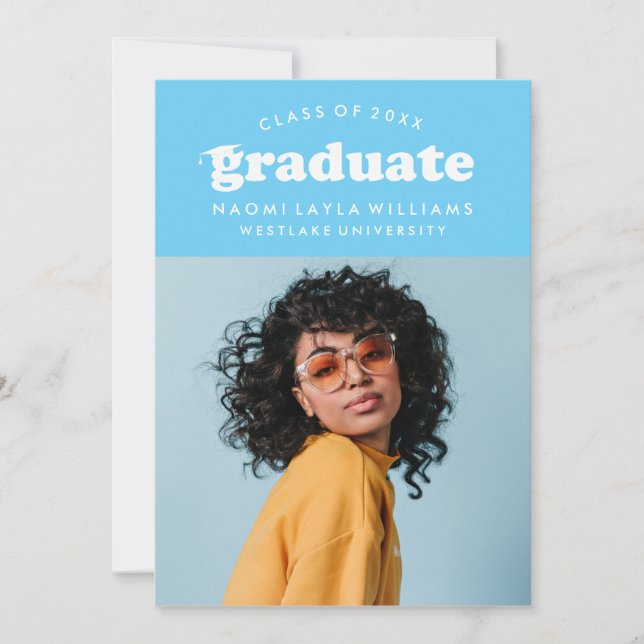 BOLD MODERN RETRO GRADUATE | GRADUATION INVITATION (Front)