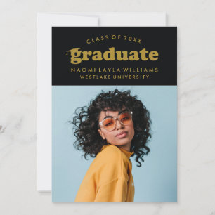 BOLD MODERN RETRO GRADUATE   GRADUATION INVITATION