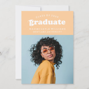 BOLD MODERN RETRO GRADUATE   GRADUATION INVITATION