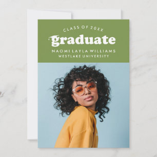 BOLD MODERN RETRO GRADUATE   GRADUATION INVITATION