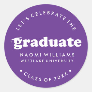 BOLD MODERN RETRO GRADUATE   GRADUATION STICKER