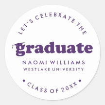 BOLD MODERN RETRO GRADUATE | GRADUATION STICKER
