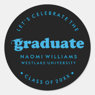 BOLD MODERN RETRO GRADUATE   GRADUATION STICKER