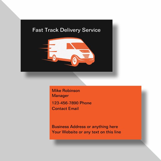 Bold Modern Simple Delivery Business Cards (Creator Uploaded)