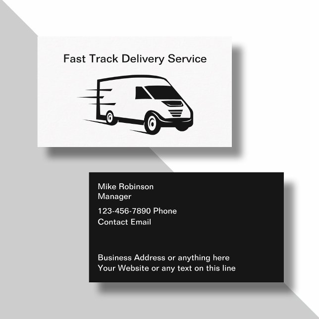 Bold Modern Simple Delivery Business Cards (Creator Uploaded)