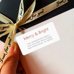 Bold Modern Simple Merry and Bright Label