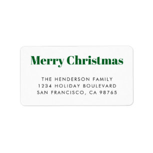 Bold Modern Simple Merry Christmas Label