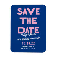 Bold Modern Type Funky Wedding Save The Date