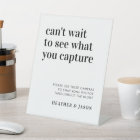 Bold Modern Wedding Disposable Camera Sign