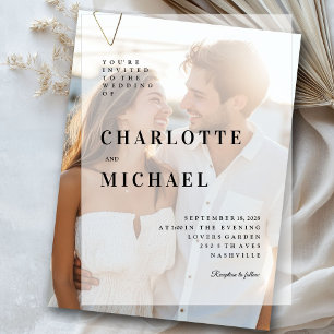 Bold, Modern, Wedding,  Vellum Invitations