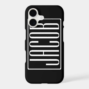 Bold & Modern Your Name or Word White On Black