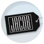 Bold & Modern Your Name or Word | White On Black Gift Tags<br><div class="desc">Bold and modern customisable gift tags.</div>