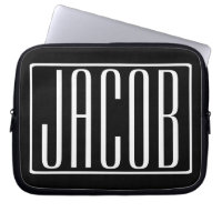 Bold & Modern Your Name or Word | White On Black