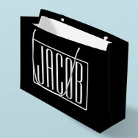 Bold & Modern Your Name or Word | White On Black