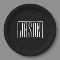 Bold & Modern Your Name or Word | White On Black