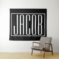 Bold & Modern Your Name or Word | White On Black