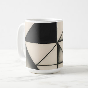 Bold Monochrome Geometric Forms Coffee Mug
