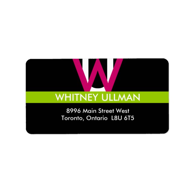 Bold Monogram Address Labels (Front)