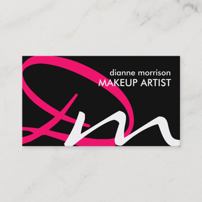Bold Monogram Business Cards (Front)