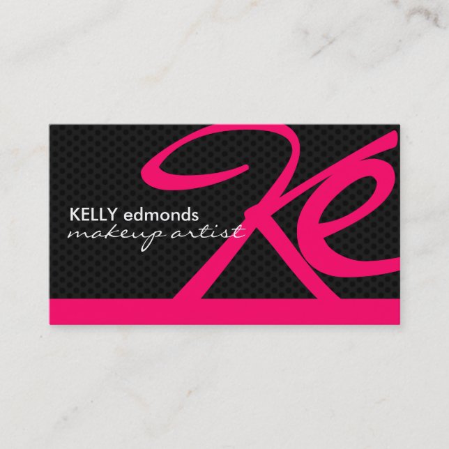 Bold Monogram Business Cards (Front)