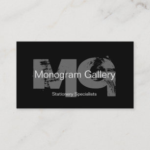 Bold Monogram Customisable Business Card