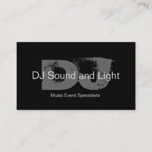 Bold Monogram Customisable DJ Business Card