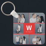 Bold Monogram Editable Colour Custom Photo Keychai Key Ring<br><div class="desc">Keep your keys safe and spectacular with a personalised keychain. Designed by Berry Berry Sweet,  Modern Stationery and Personalised Gifts. Visit our website at www.berryberrysweet.com to see our full product lines.</div>