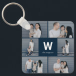 Bold Monogram Editable Colour Custom Photo Keychai Key Ring<br><div class="desc">Keep your keys safe and spectacular with a personalised keychain. Designed by Berry Berry Sweet,  Modern Stationery and Personalised Gifts. Visit our website at www.berryberrysweet.com to see our full product lines.</div>