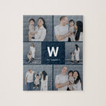 Bold Monogram Editable Colour Photo Collage Puzzle<br><div class="desc">Photo gifts make the best gifts! Easily personalised with your text and/or photo(s) for a custom look. Designed by Berry Berry Sweet. View more designs at www.berryberrysweet.com</div>