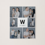 Bold Monogram Editable Colour Photo Collage Puzzle<br><div class="desc">Photo gifts make the best gifts! Easily personalised with your text and/or photo(s) for a custom look. Designed by Berry Berry Sweet. View more designs at www.berryberrysweet.com</div>