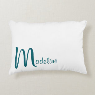 Bold Monogram Name Script Decorative Cushion