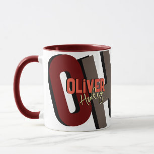Bold Monogram Name with Shadow Mug