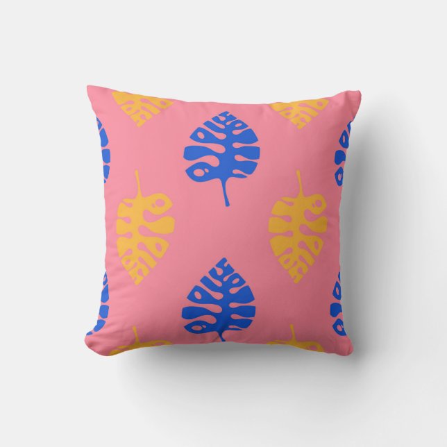 Bold Monstera Delight Cushion (Front)