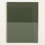 Bold Moss Green Textured Planner – Customisable<br><div class="desc">Command attention with this bold moss green planner, featuring a striking contrast of rich noise-textured upper panel and a clean matte lower section. Designed for clarity, coordination, and customisation, this planner isn't just a pretty cover—it's a workhorse for every kind of planning powerhouse. Perfect for bulk orders—schools, universities, corporate events,...</div>