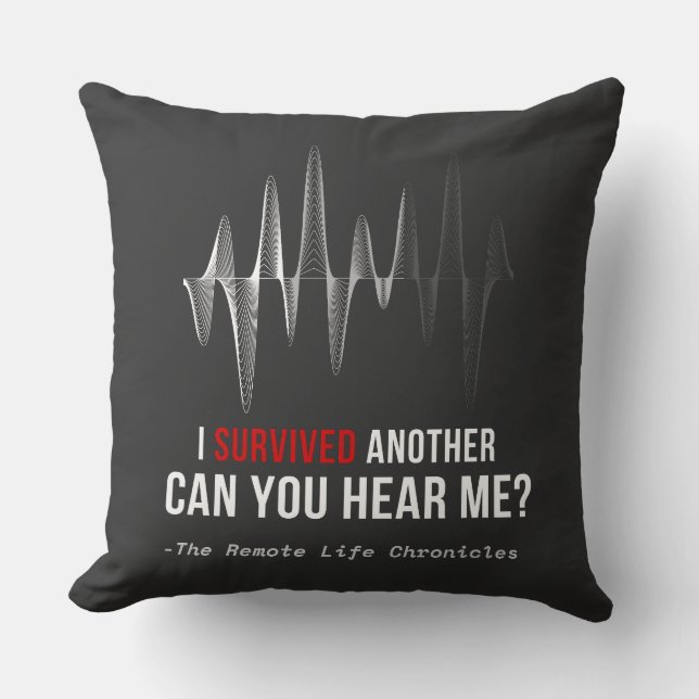 Bold Motivational Quote Throw Pillow–Modern Black Cushion (Front)