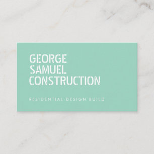 Bold Moulded Realtor QR Code Light Teal Green Business Card