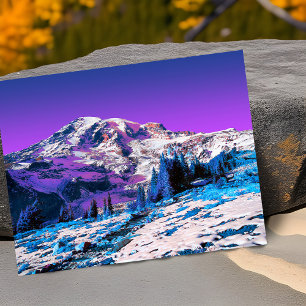 Bold Mount Rainier Washington State Mountain Photo Card