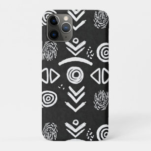 Bold Mud Cloth – Black & White Pattern iPhone 11 Pro Case