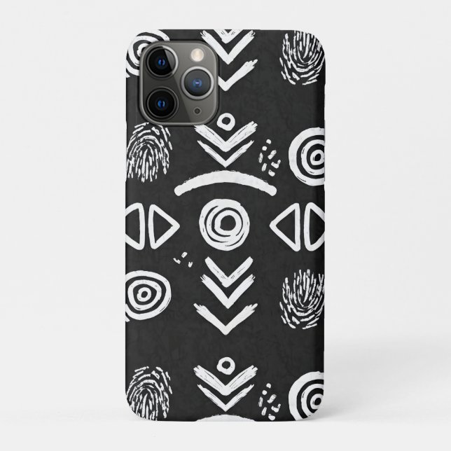 Bold Mud Cloth – Black & White Pattern Case-Mate iPhone Case (Back)