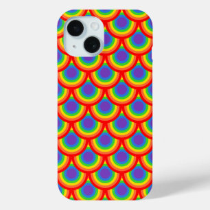 Bold Multicolor Retro Arc Pattern iPhone 15 Case