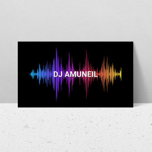 Bold Music Waves Multi-Coloured DJs, Audio Business Card