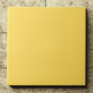 Bold Mustard Yellow #ffdb58 Statement Piece Tile