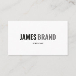 Bold Name Modern Minimalist Business Card