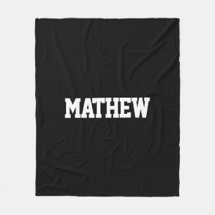 Bold Names Black & White Fleece Blanket