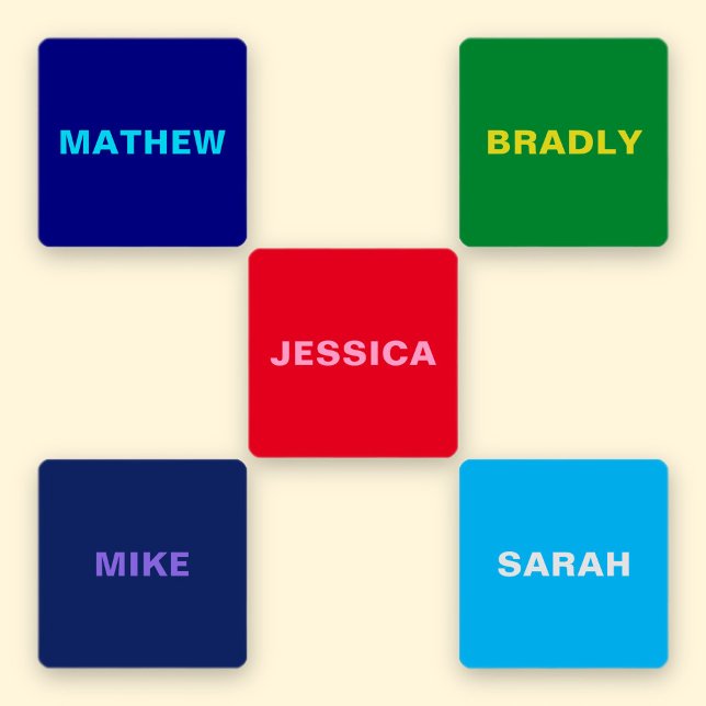 Bold Names on Multiple Colours Clothing (Creator Uploaded)