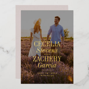 Bold names unique modern type photo save the date