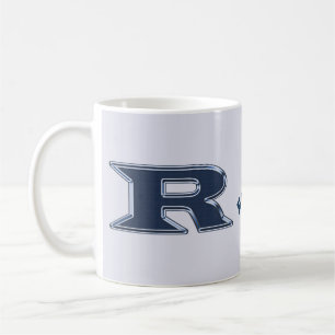 Bold Navy Blue Letter R Initial Monogram Coffee Mug